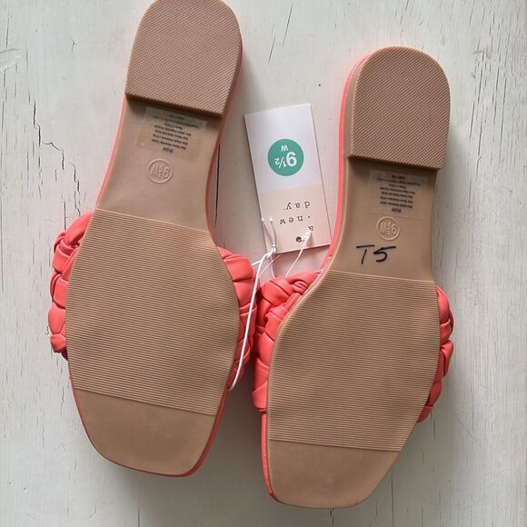 A New Day Carissa Woven Slide Sandals Pink Size 9.5W NWT - Picture 6 of 6